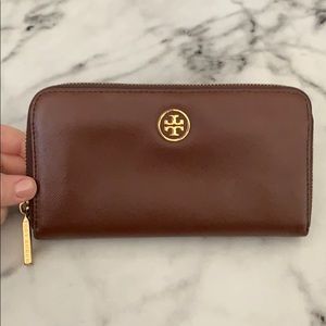 Tory Burch brown continental wallet